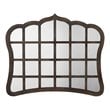 Eden Home Elegant and Rustic Wood Window Mirror in Dark Brown
