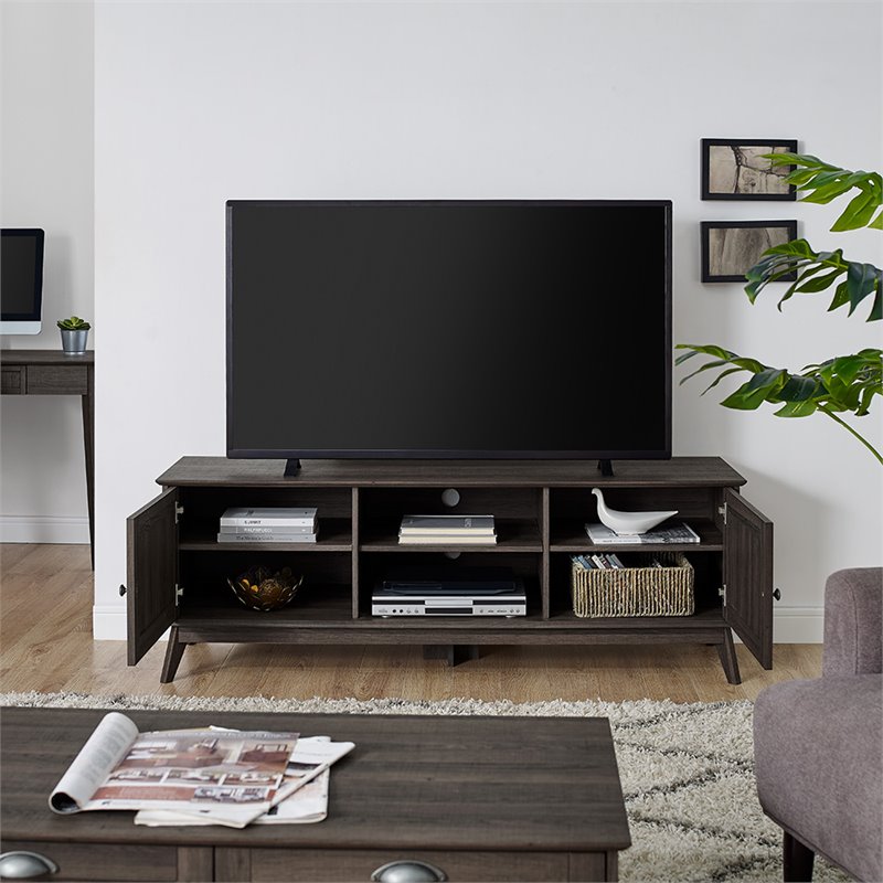 Eden Home Wood TV Media Stand for TVs up to 70