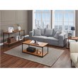 Eden Home Series Wood Console Table with Storage Shelf in Oak Brown