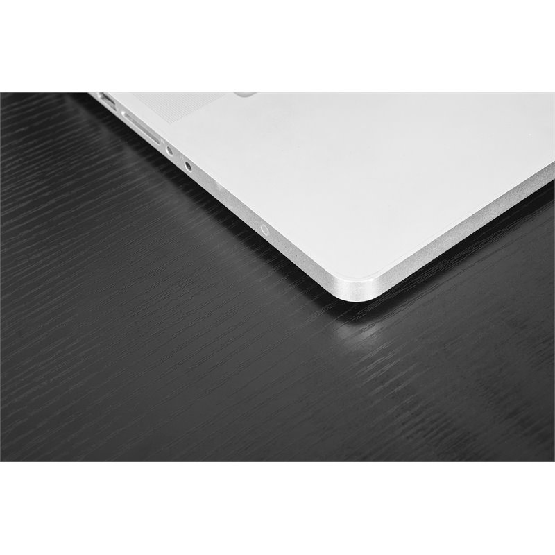 Eden Home Wood & Metal Writing/Computer Desk with Drawers in Black