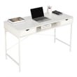 Eden Home Contemporary Wood Writing/Computer Desk with Drawers in White