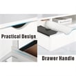 Eden Home Contemporary Wood Writing/Computer Desk with Drawers in White