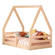 Eden Home Contemporary Solid Wood Toddler Bed in Natural Oak