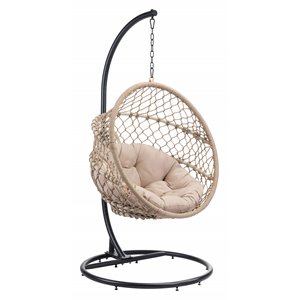 eden home modern hanging chair in natural