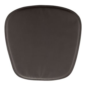 eden home wire mesh modern polyurethane faux leather cushion in espresso