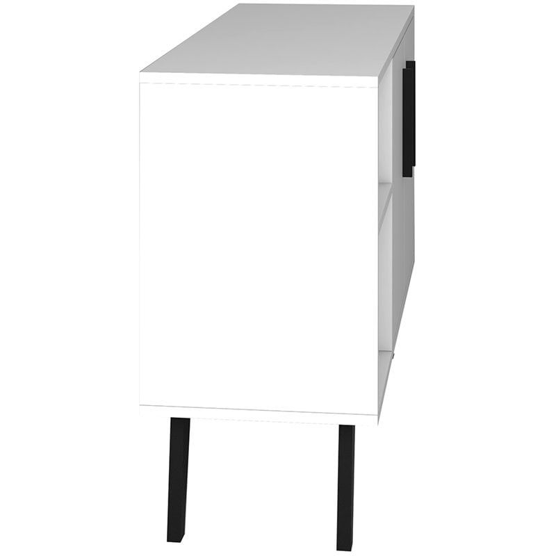 Eden Home 4-Shelf Mid-Century Engineered Wood Sideboard in White