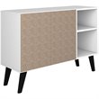 Eden Home 4-Shelf Mid-Century Engineered Wood Sideboard in White