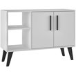 Eden Home 4-Shelf Mid-Century Engineered Wood Sideboard in White