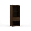 Eden Home Contemporary Wood Sectional Corner Wardrobe Closet in Brown