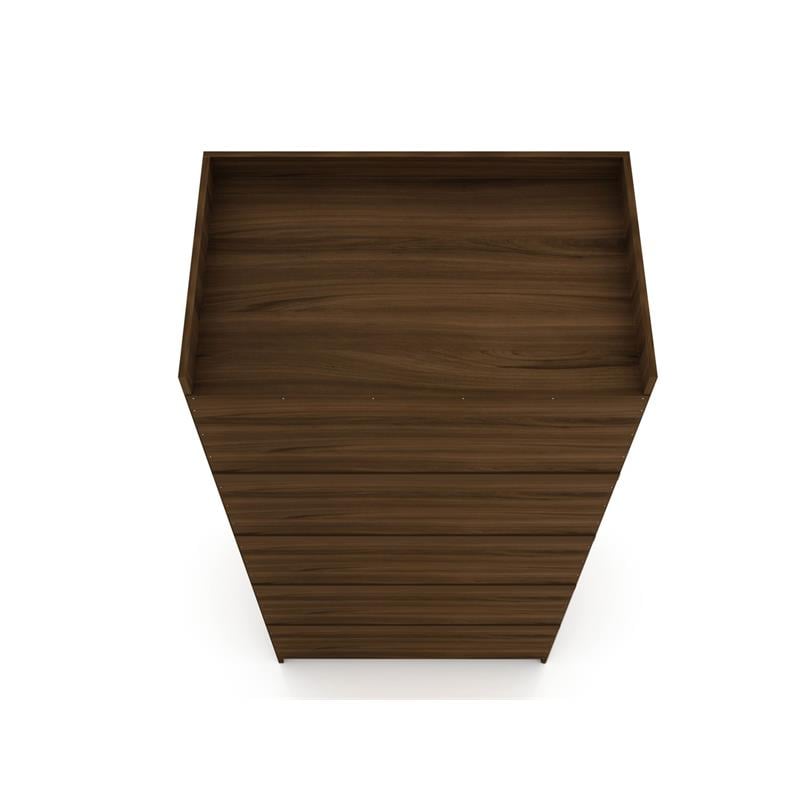 Eden Home Contemporary Wood Sectional Corner Wardrobe Closet in Brown