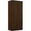 Eden Home Contemporary Wood Sectional Corner Wardrobe Closet in Brown