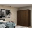 Eden Home 2-Piece Contemporary Wood Wardrobe Closet Set in Brown