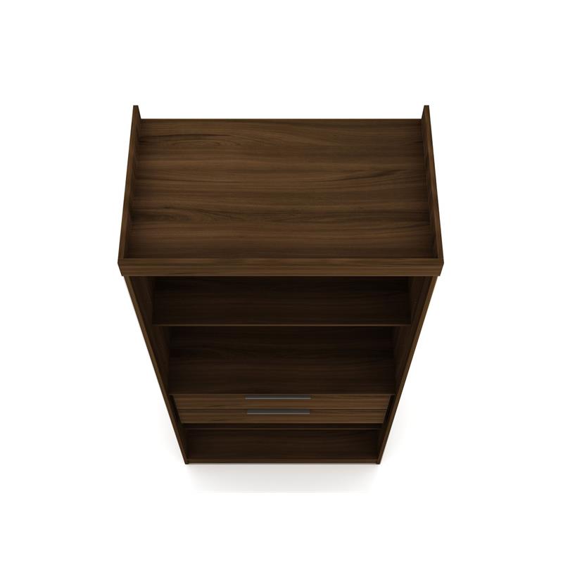 Eden Home 2-Piece Contemporary Wood Wardrobe Closet Set in Brown