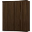 Eden Home 2-Piece Contemporary Wood Wardrobe Closet Set in Brown