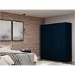 Eden Home 2-Piece Contemporary Wood Wardrobe Closet Set in Blue