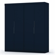 Eden Home 2-Piece Contemporary Wood Wardrobe Closet Set in Blue