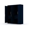 Eden Home 2-Piece Contemporary Wood Wardrobe Closet Set in Blue