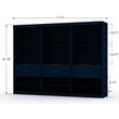 Eden Home 2-Piece Contemporary Wood Wardrobe Closet Set in Tatiana Midnight Blue