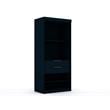 Eden Home 2-Piece Contemporary Wood Wardrobe Closet Set in Tatiana Midnight Blue