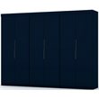 Eden Home 2-Piece Contemporary Wood Wardrobe Closet Set in Tatiana Midnight Blue