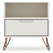 Eden Home 1-Drawer Transitional Engineered Wood Nightstand in Off White