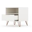 Eden Home 1-Drawer Transitional Engineered Wood Nightstand in Off White