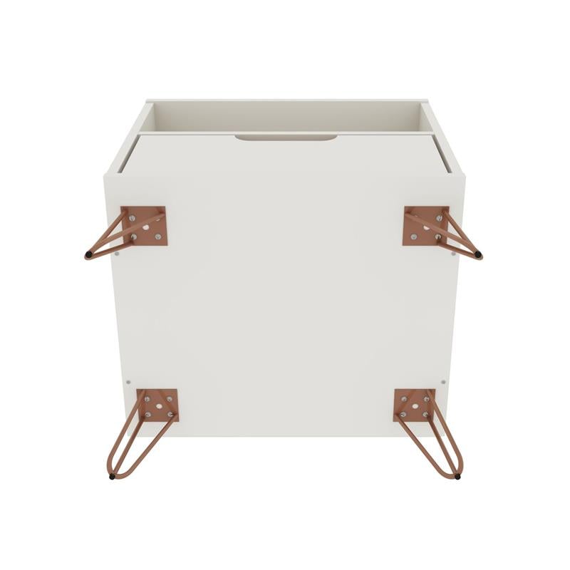 Eden Home 1-Drawer Transitional Engineered Wood Nightstand in Off White
