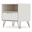 Eden Home 1-Drawer Transitional Engineered Wood Nightstand in Off White