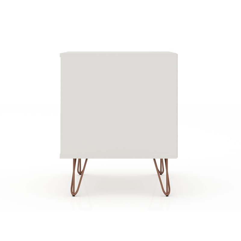 Eden Home 1-Drawer Transitional Engineered Wood Nightstand in Off White