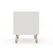 Eden Home 1-Drawer Transitional Engineered Wood Nightstand in Off White