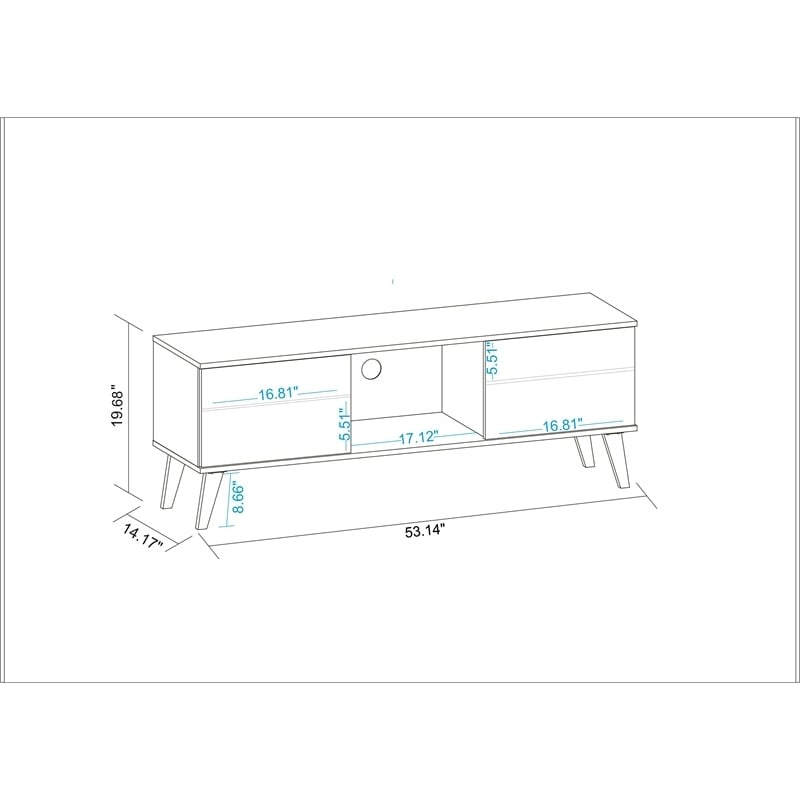 Eden Home Mid-Century Wood TV Stand for TVs up to 50