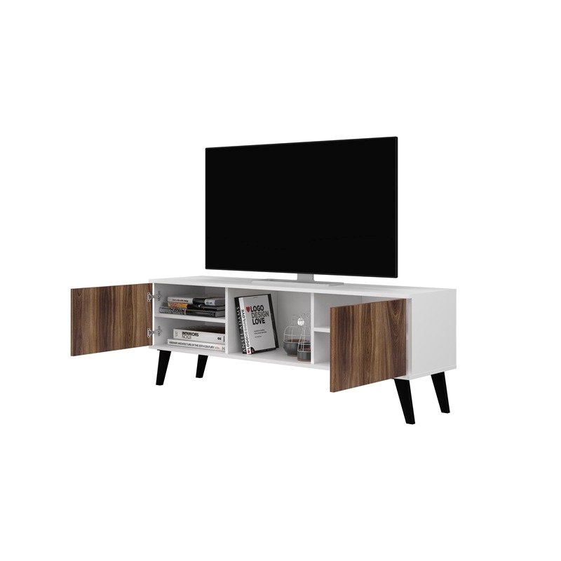 Eden Home Mid-Century Wood TV Stand for TVs up to 60