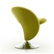 Eden Home Fabric & Metal Swivel Accent Chair in Green/Polished Chrome