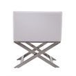 Eden Home Contemporary Faux Leather Accent Lounge Chair in White