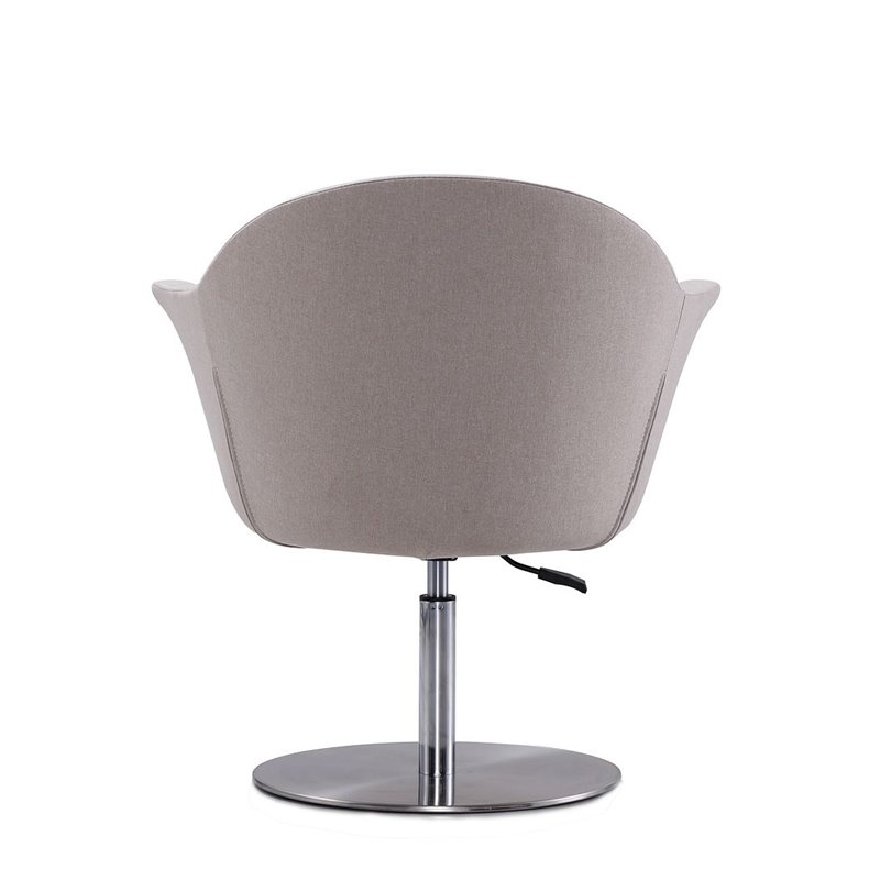 Eden Home Adjustable Height Fabric Accent Chair in Barley Gray