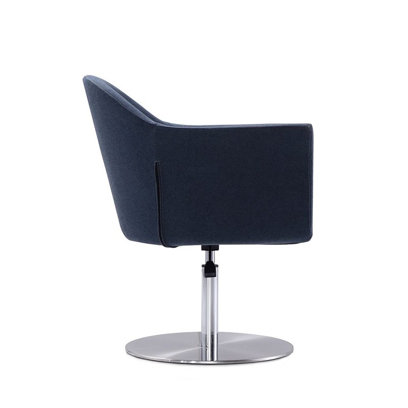 Eden Home Adjustable Height Fabric Accent Chair in Smokey Blue
