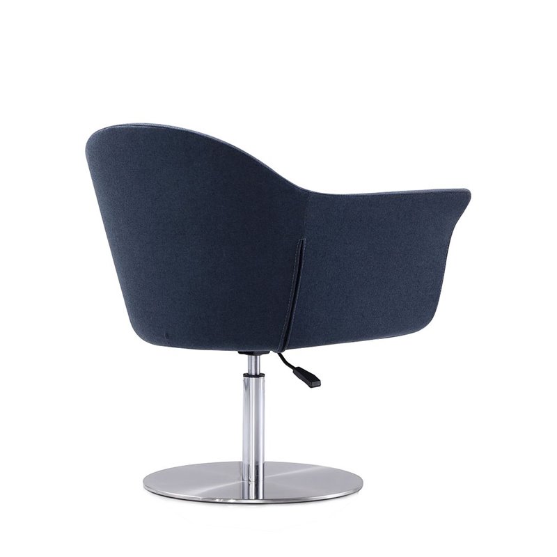 Eden Home Adjustable Height Fabric Accent Chair in Smokey Blue