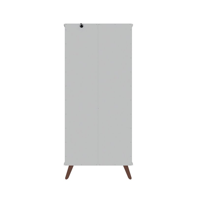 Eden Home 6-Shelf Contemporary Wood Display Cabinet in White