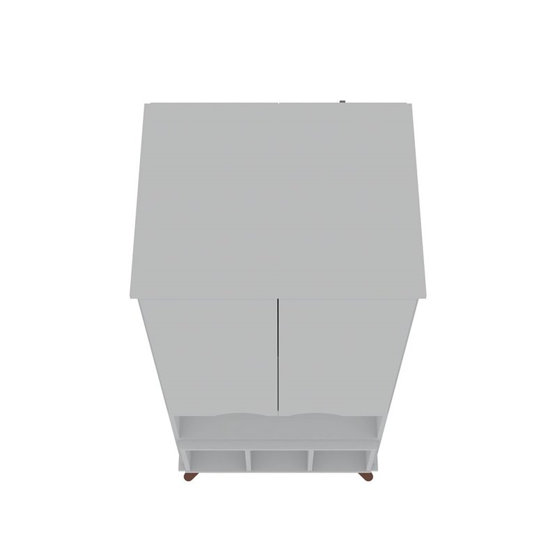 Eden Home 6-Shelf Contemporary Wood Display Cabinet in White