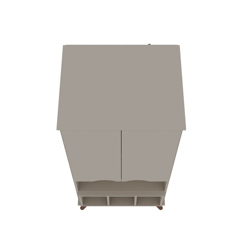 Eden Home 6-Shelf Contemporary Wood Display Cabinet in Off White