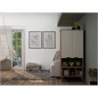 Eden Home 6-Shelf Contemporary Wood Display Cabinet in Maple/Off White