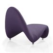 Eden Home Contemporary Wool Blend Fabric Accent Chair in Purple