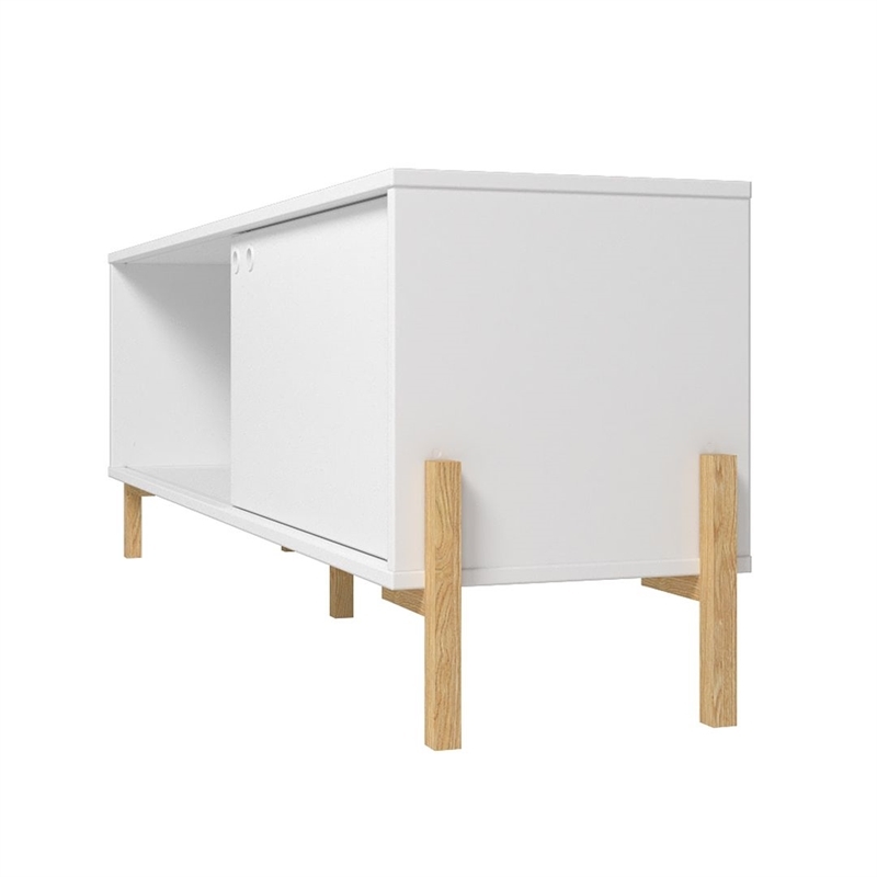 Eden Home 2 Shelves Mid-Century Wood TV Stand for TVs up to 50