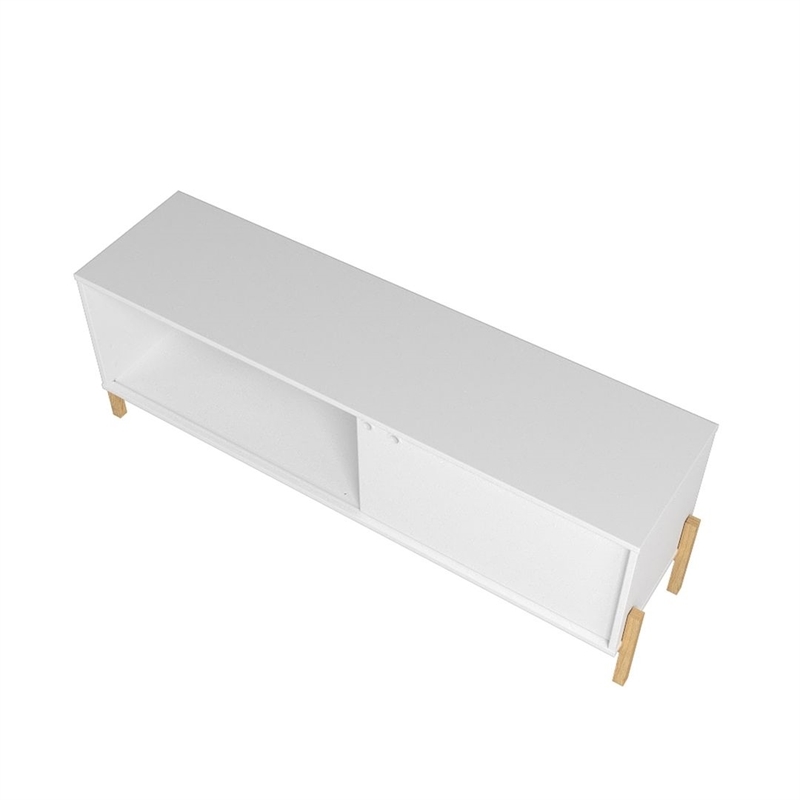 Eden Home 2 Shelves Mid-Century Wood TV Stand for TVs up to 50