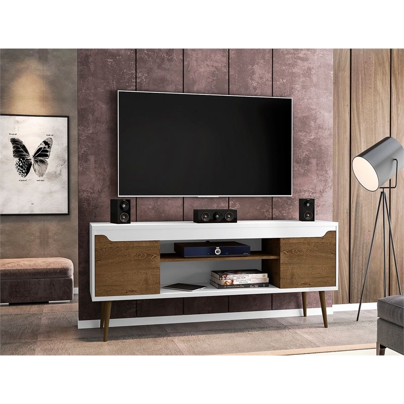 Eden Home 4 Shelves Wood TV Stand for TVs up to 60