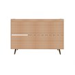 Eden Home 4-Shelf Mid-Century Wood Buffet Stand in Rustic Brown