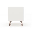 Eden Home 1-Drawer Contemporary Wood Nightstand in White (Set of 2)