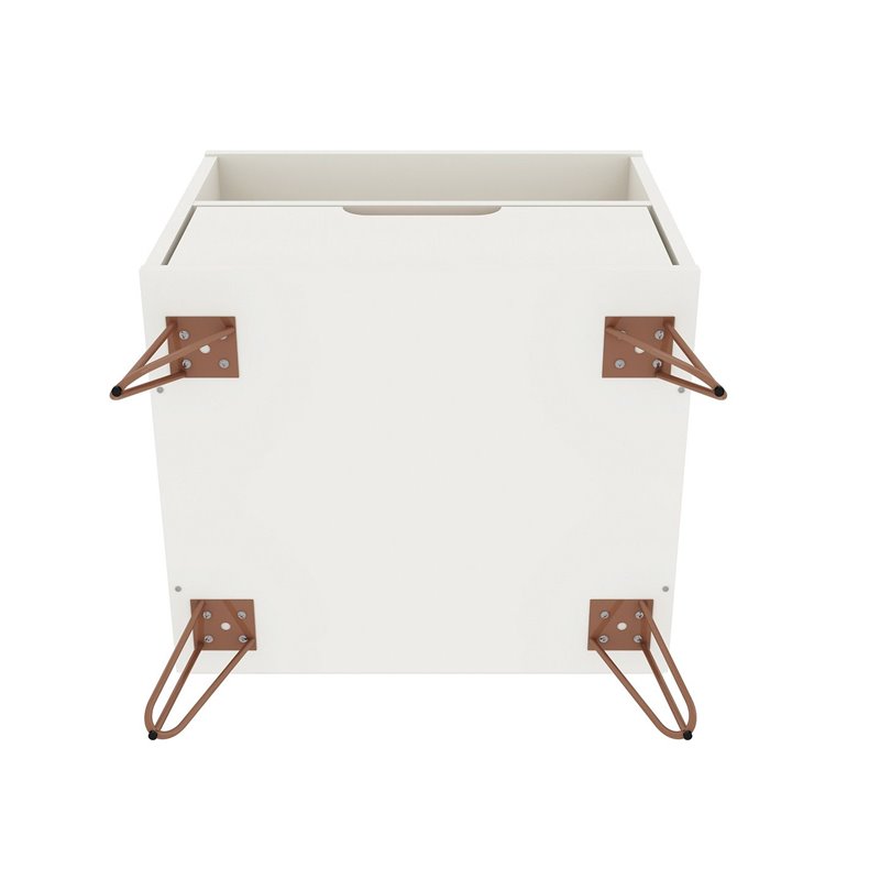 Eden Home 1-Drawer Contemporary Wood Nightstand in White (Set of 2)