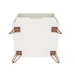 Eden Home 1-Drawer Contemporary Wood Nightstand in White (Set of 2)