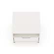 Eden Home 1-Drawer Contemporary Wood Nightstand in White (Set of 2)